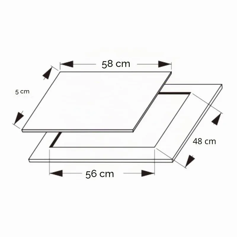 Cecotec ▫️ Placa de Gás de 4 queimadores Bolero Squad GN 4200S Glass Black. 8 kW, preparada para gás natural, vidro preto, grelhas individuais em ferro fundido, queimador para wok, válvulas de segurança 3
