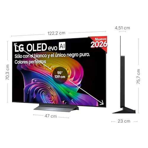 LG ▫️ OLED55C64LA - Smart TV OLED EVO AI de 55" 4K, sem reflexos a 98,9%, 2026 2