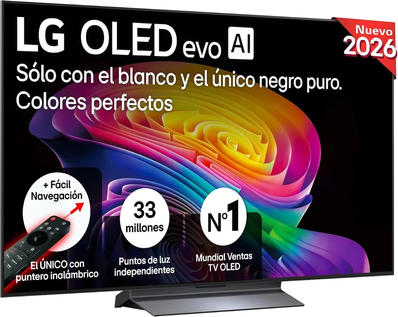 LG ▫️ OLED55C64LA - Smart TV OLED EVO AI de 55" 4K, sem reflexos a 98,9%, 2026