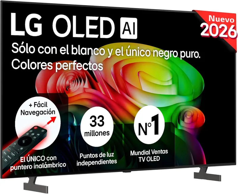 LG OLED65B65LA - TV de 65" 65", 4K OLED AI B6, Smart TV, WebOS 26, Processador α8 AI Gen3, VRR 120Hz, 98,3% Pro Antirreflexo, Dolby Vision e Atmos, Alexa/Google Assistant, Cinzento escuro
