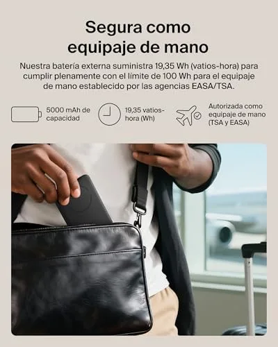 Belkin ▫️ Bateria externa BoostCharge de 5000 mAh com anel magnético - Preto 6
