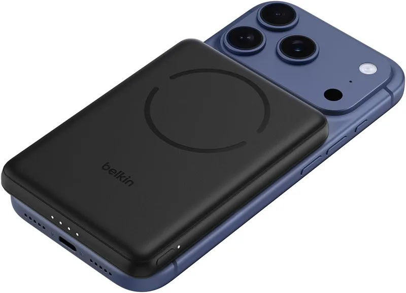 Belkin ▫️ Bateria externa BoostCharge de 5000 mAh com anel magnético - Preto