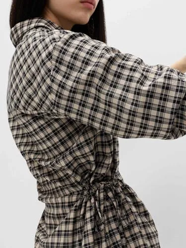 Marks & Spencer ▫️ Camisa 100% algodão, xadrez, com cordão ajustável na cintura 6