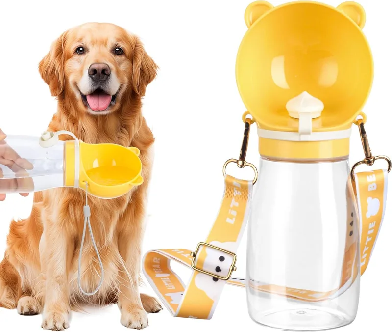 AiQInu ▫️ Garrafa de água de 500 ml para cães, garrafa de água portátil anti-gotejamento para animais de estimação, ideal para caminhadas e viagens