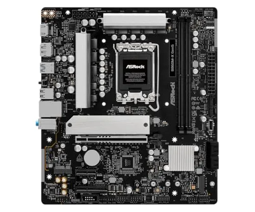 ASRock ▫️ Placa-mãe B860M-X Gen5, Micro ATX, soquete LGA1851, chip Intel B860, DDR5 até 9066+ MHz, PCIe 5.0 2