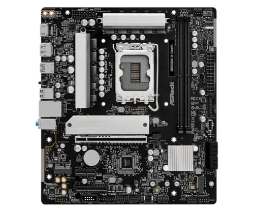ASRock ▫️ Placa-mãe B860M-X Gen5, Micro ATX, soquete LGA1851, chip Intel B860, DDR5 até 9066+ MHz, PCIe 5.0 3