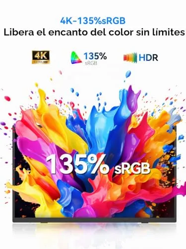 Newsoul ▫️ Monitor portátil tátil 4K, ecrã IPS de 15,6" com USB-C e agulha 4