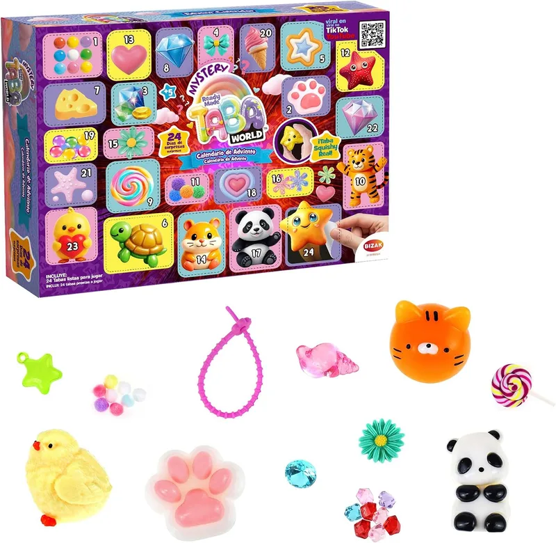 Bizak ▫️ Taba World Calendário do Advento com surpresas «squishy» +5 anos (64525916)