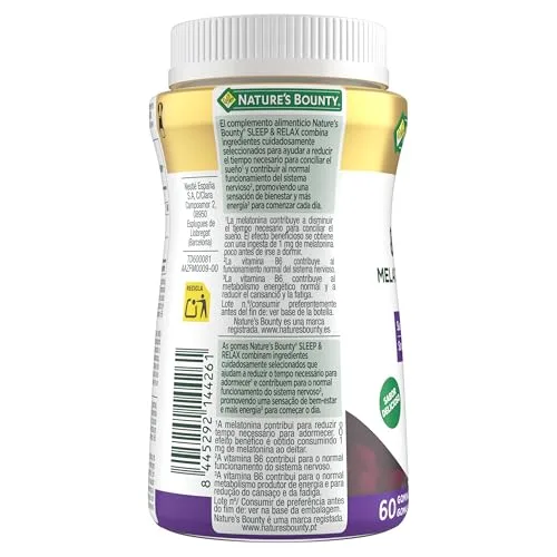 Nature's Bounty ▫️ Sleep & Relax Gomas de Melatonina com Sabor a Cereja | 60 unidades 2