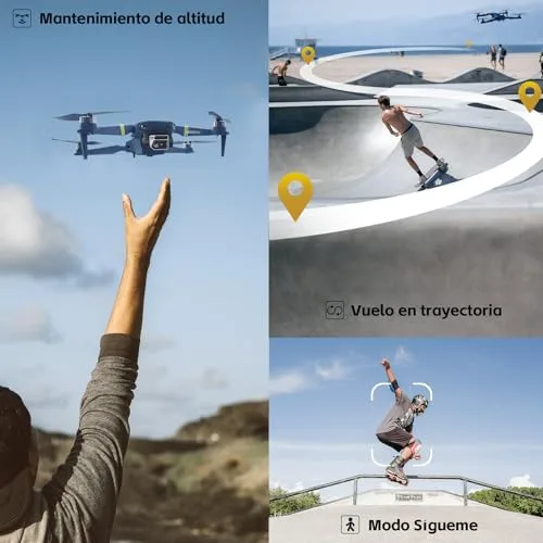 CHUBORY ▫️ Drone com câmara 4K HD, 84 minutos de voo (3 baterias), alcance de 800 m, acompanhamento automático, motor sem escovas e pairar automático – Ideal para principiantes e adultos 5