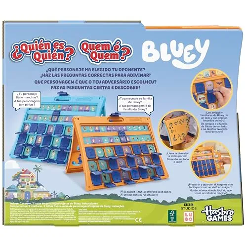 Hasbro Gaming ▫️ Jogo infantil «Quem é quem?», edição Bluey, Jogos de Mesa para a Família e de Viagem, 6+ - Versão em espanhol - português 4