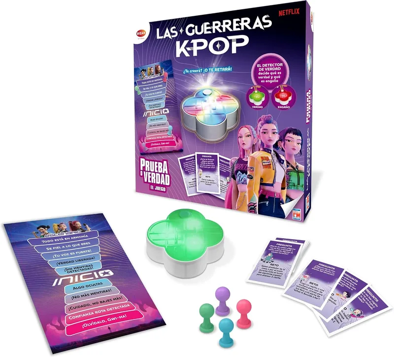 Bizak ▫️ Las Guerreras KPOP: Verdade ou Desafio, Jogo de Mesa Inspirado no Fenómeno K-Pop «Demon Hunters», Desafios, Perguntas e Provas para Festas com Amigas, a partir dos 8 anos (64013153)