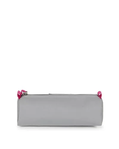 EASTPAK ▫️ Estojo Individual Benchmark, bolsa compacta para material escolar com fecho de correr e grande compartimento principal, 6 x 20,5 x 7,5 cm - Kontrast Grey Pink 3