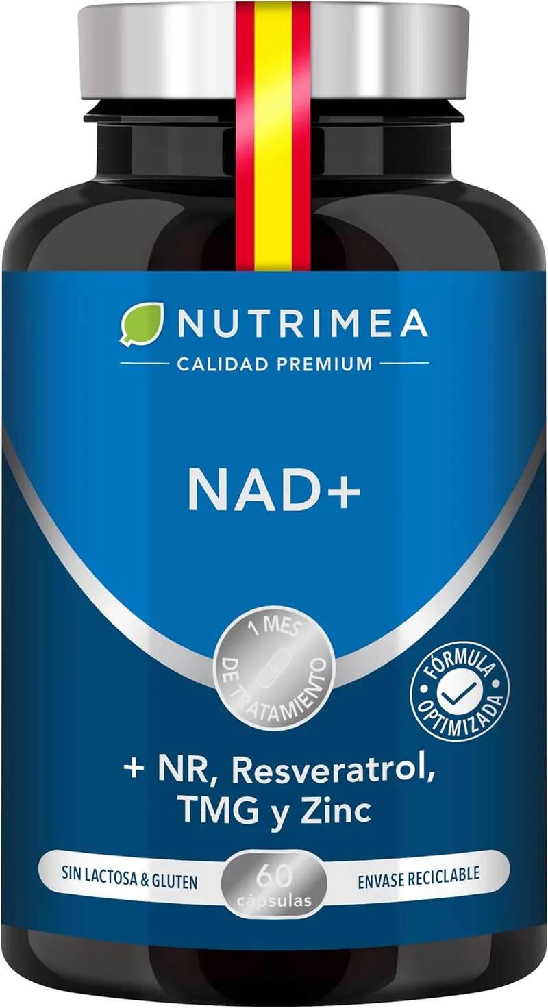 Laboratoires Nutrimea ▫️ NAD+ | 700 mg | Fórmula completa | 60 cápsulas veganas | NR, trans-resveratrol e TMG | Zinco e vitamina B3 | Elevada biodisponibilidade | Nutrimea