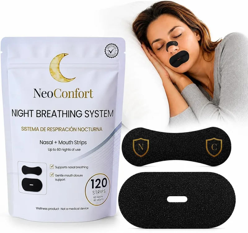 NeoConfort ▫️ Tiras nasais e bucais para dormir 60+60, Sistema 2 em 1
