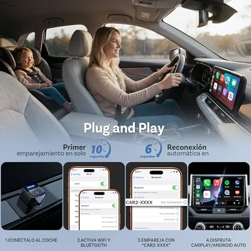OTTOCAST ▫️ Mini Core 2 em 1 – Adaptador sem fios para CarPlay e Android Auto 3