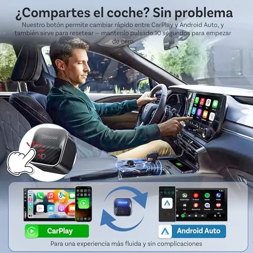OTTOCAST ▫️ Mini Core 2 em 1 – Adaptador sem fios para CarPlay e Android Auto 4