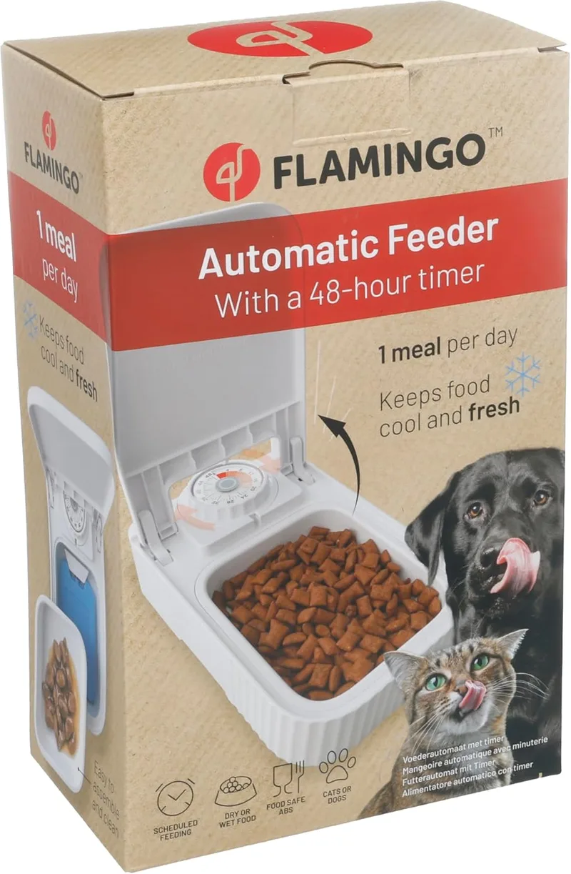 Flamingo ▫️ ALIMENTADOR AUTOMÁTICO com temporizador Dozer Branco