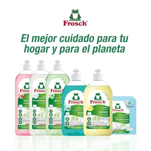 FROSCH ▫️ Detergente líquido para lavar louça à mão, bálsamo ecológico com aroma a limão, desengordura e protege a pele, testado dermatologicamente com pH neutro, limpeza e higiene eficazes - Embalagem de 8 x 500 ml 5