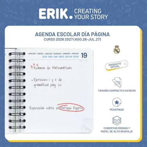 Grupo Erik ▫️ Agenda escolar do Real Madrid 2026-2027 2