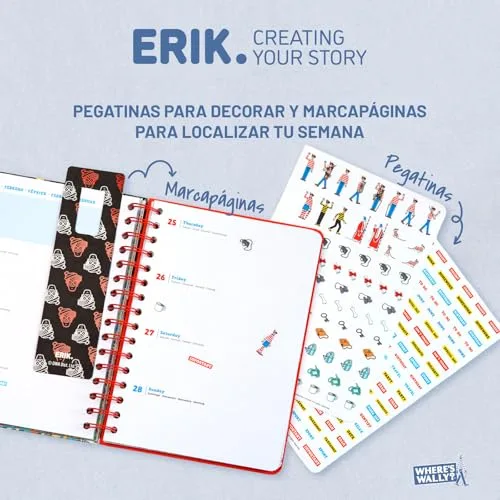 Grupo Erik ▫️ Agenda escolar 2026-2027 Semana Vista Onde está o Wally? 4