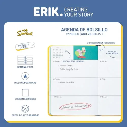 Grupo Erik ▫️ Agenda 2026-2027, pequena, Simpson 2