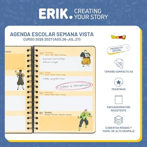 Grupo Erik ▫️ Agenda Dragon Ball 2026-2027 – Visão Semanal 2