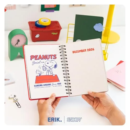 Grupo Erik ▫️ Agenda Snoopy 2026-2027 com visualização semanal 5