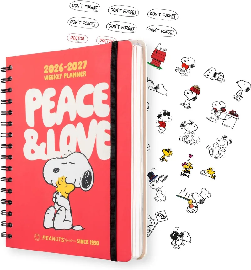 Grupo Erik ▫️ Agenda Snoopy 2026-2027 com visualização semanal
