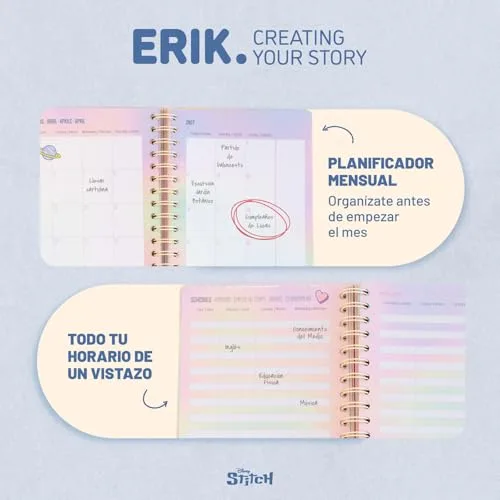 Grupo Erik ▫️ Agenda escolar 2026-2027 Stitch Semana Vista 3