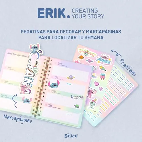 Grupo Erik ▫️ Agenda escolar 2026-2027 Stitch Semana Vista 4
