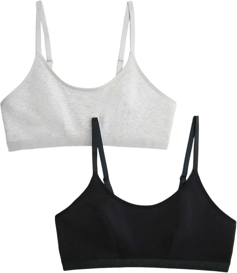 Marks & Spencer ▫️ Conjunto de 2 tops curtos de algodão «First Bra»