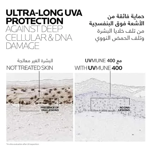 La Roche-Posay ▫️ Protetor solar, FPS 50+, previne o stress oxidativo, resistente à água, ao suor e à areia, fórmula com Mexoryl 400, fluido invisível, Anthelios UV-MUNE 400, 50 ml 2