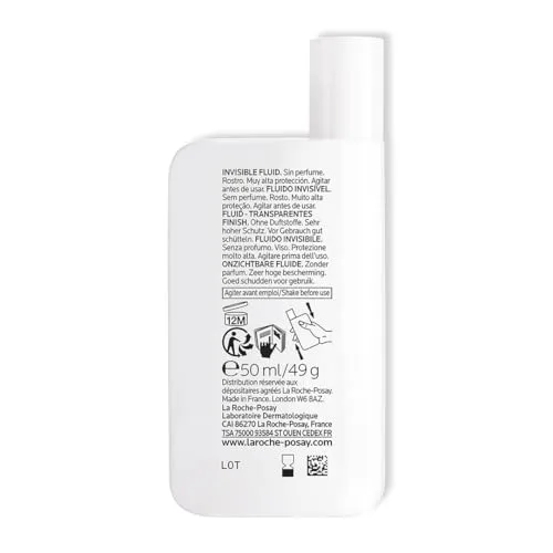 La Roche-Posay ▫️ Protetor solar, FPS 50+, previne o stress oxidativo, resistente à água, ao suor e à areia, fórmula com Mexoryl 400, fluido invisível, Anthelios UV-MUNE 400, 50 ml 4