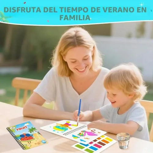ZMLM ▫️ Livros para colorir com água com detalhes para aniversários infantis, presentes de aniversário para convidados da escola, brinquedos, livros infantis para colorir e trabalhos manuais para crianças dos 3 aos 9 anos (24 unidades) 4