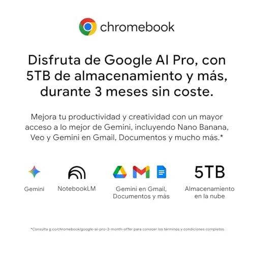 Lenovo ▫️ Chromebook Duet 9.ª geração - 11" WUXGA tátil + caneta incluída (MediaTek Kompanio 838, 8 GB de RAM, 128 GB eMMC, ChromeOS) Cinzento QWERTY + 3 meses de Google AI Pro com Gemini Pro e 5 TB 2