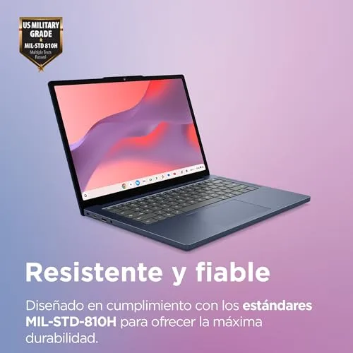 Lenovo ▫️ Chromebook Gen 11 - Portátil de 14" WUXGA (MediaTek Kompanio 540, 8 GB de RAM, 128 GB UFS 2.2, ChromeOS) Teclado QWERTY espanhol, azul + 3 meses de Google AI Pro com Gemini Pro e 5 TB 4