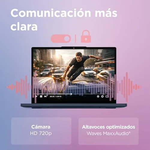 Lenovo ▫️ Chromebook Gen 11 - Portátil de 14" WUXGA (MediaTek Kompanio 540, 8 GB de RAM, 128 GB UFS 2.2, ChromeOS) Teclado QWERTY espanhol, azul + 3 meses de Google AI Pro com Gemini Pro e 5 TB 6