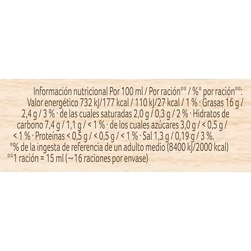 Maizena ▫️ Ligeresa Molho Bocabajo 60% menos gordura Original Adequado para vegetarianos 250 ml (Embalagem de 4) 2