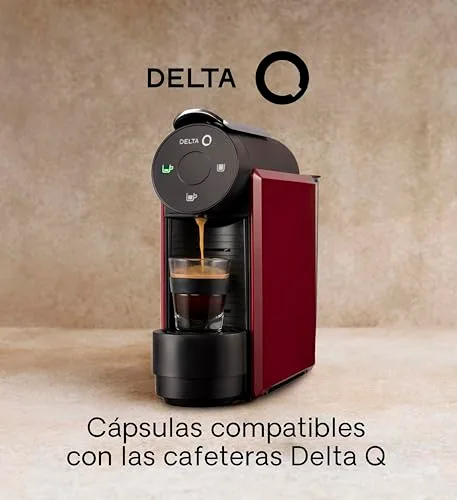 Delta Q ▫️ Conjunto de máquina de café com cápsulas - Mini Qool Vermelha - Para café, chá e bebidas quentes - Simples e prática - Design elegante - Inclui embalagem XL Epiq com 40 cápsulas 2