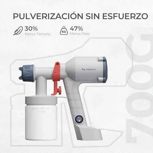 TILSWALL ▫️ Pistola de pintura elétrica Dreamer400 com cabo e depósito de 600 ml 3