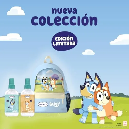 Nenuco ▫️ Conjunto Infantil Mochila Bluey – Edição Limitada, com champô suave de 200 ml, sabonete líquido de 200 ml e colónia de 240 ml 5
