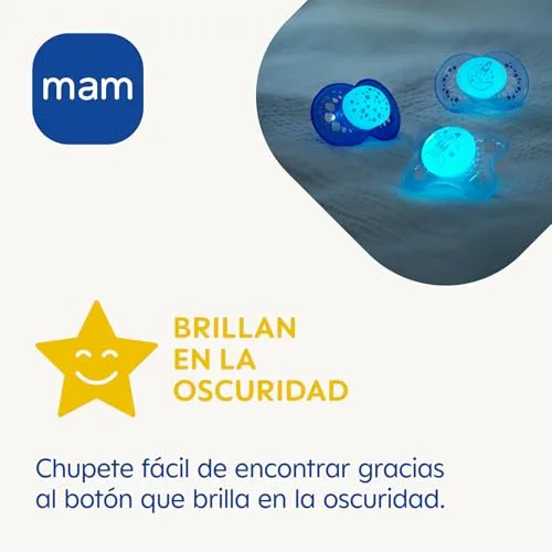 MAM ▫️ Chupeta Original para recém-nascidos de 0 a 2 meses, dia e noite, 4 unidades 3