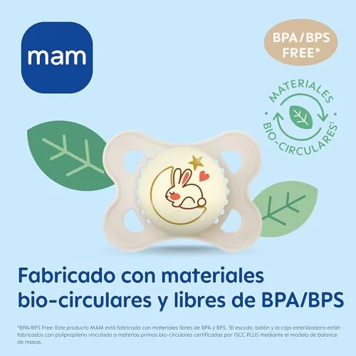 MAM ▫️ Chupeta Original para recém-nascidos de 0 a 2 meses, dia e noite, 4 unidades 6