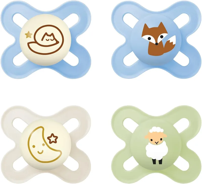 MAM ▫️ Chupeta Original para recém-nascidos de 0 a 2 meses, dia e noite, 4 unidades