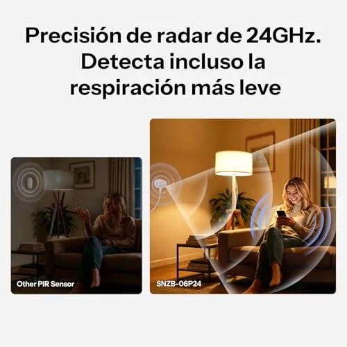 SONOFF ▫️ SNZB-06P24 Sensor de Presença Zigbee de 24 GHz, Sensor de Movimento com Sensor de Luz, Detecção por Zonas, Calibração Adaptativa, Compatível com Home Assistant, Alexa e SmartThings (Requer Hub) 3