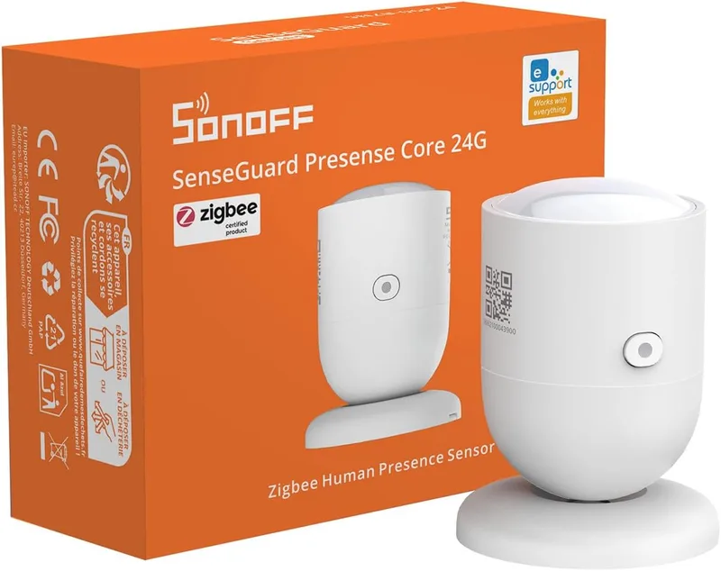 SONOFF ▫️ SNZB-06P24 Sensor de Presença Zigbee de 24 GHz, Sensor de Movimento com Sensor de Luz, Detecção por Zonas, Calibração Adaptativa, Compatível com Home Assistant, Alexa e SmartThings (Requer Hub)