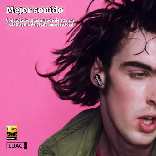 Nothing ▫️ Ear (3a) Auscultadores com cancelamento de ruído, ANC híbrido de 45 dB, áudio de alta resolução, reforço de graves de 12 mm, 6 microfones, Bluetooth Dual Connect para desporto, viagens e trabalho 3