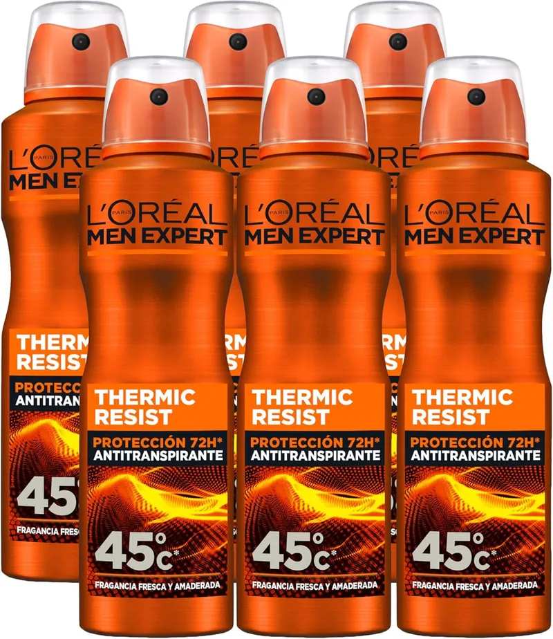 L'Oreal Paris ▫️ L'Oréal Paris, Men Expert, Thermic Resist, Desodorizante em spray, Embalagem de 6 x 150 ml