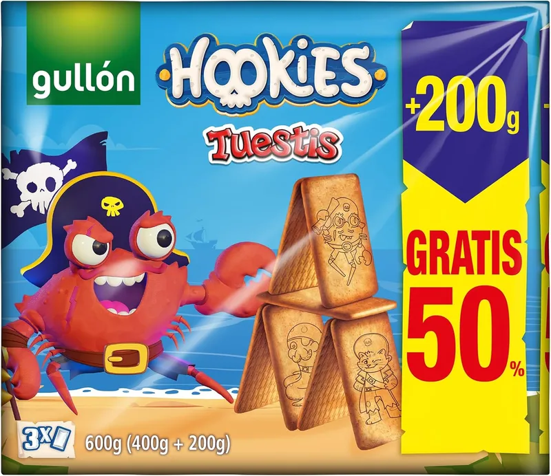 Gullón ▫️ Bolachas Hookies Tuestis 600 g